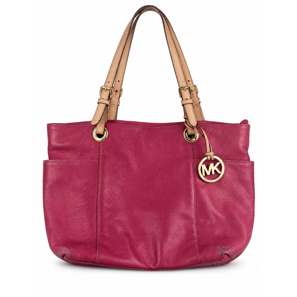 Michael Kors Vintage Y2K Bedford Pebbled Leather Pink Shoulder Bag Purse